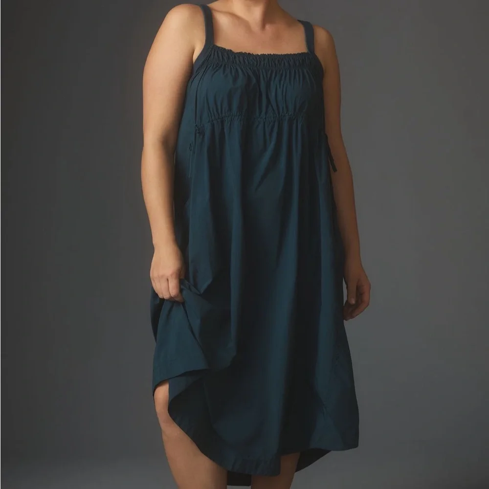 Anthropologie Daily Practice Keeseville Sleeveless Smocked Dress - Picture 3 of 5